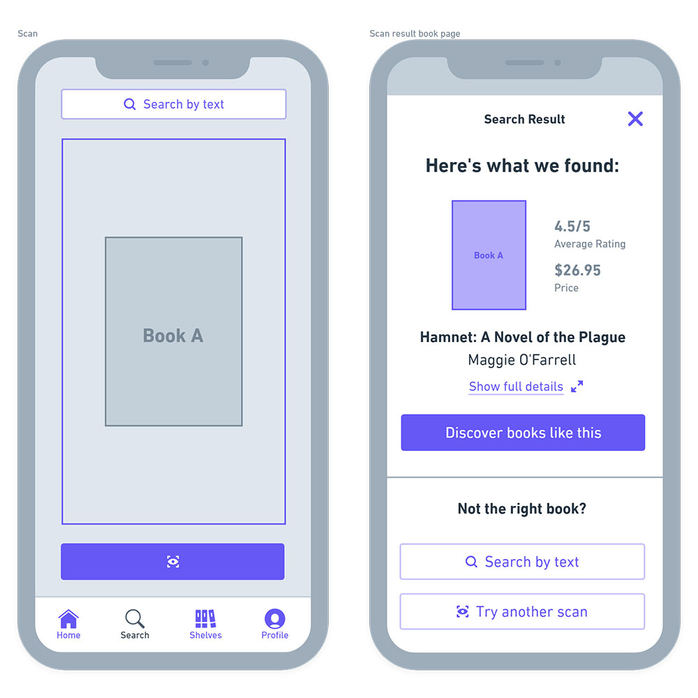 Book Recommendation App Wireframe 1