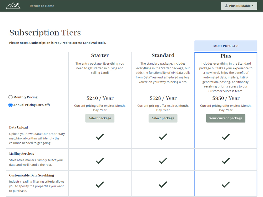 Land Investment Platform Screenshot 1