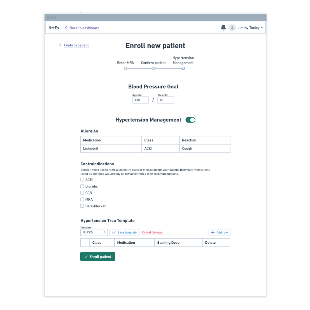 Hypertension Provider Portal Screenshot 2