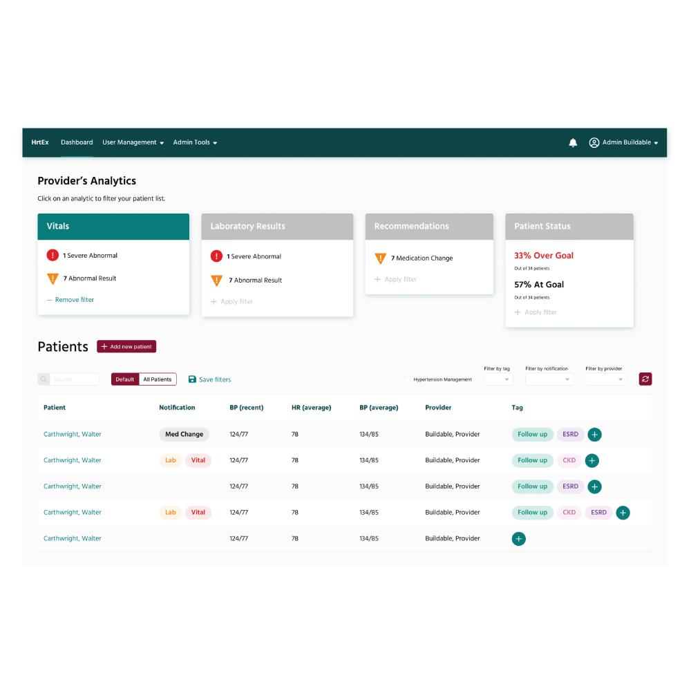 Hypertension Provider Portal Screenshot 4