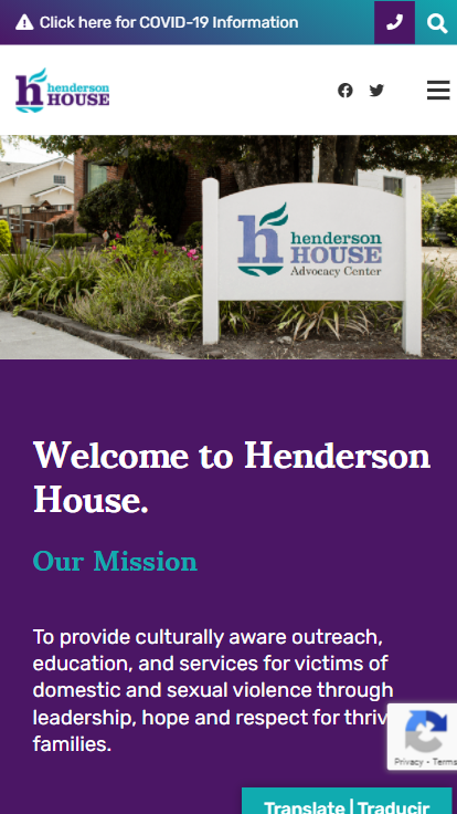 Henderson House Mobile View