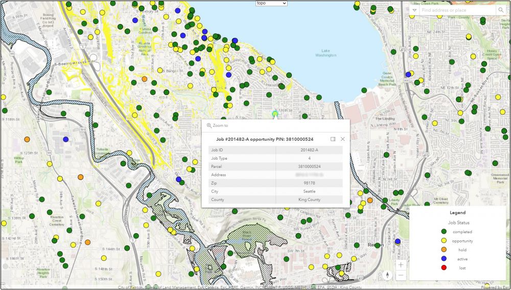 Land surveying detail map