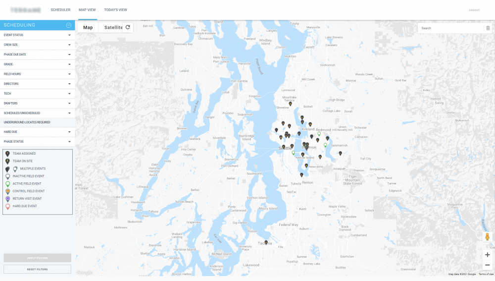 Land Surveying large map