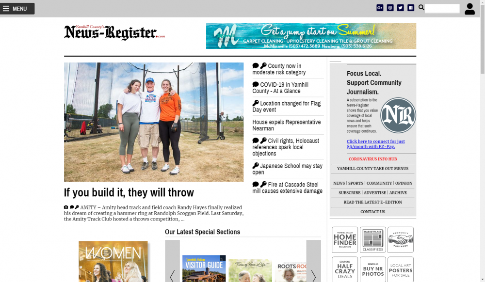 News Register Homepage