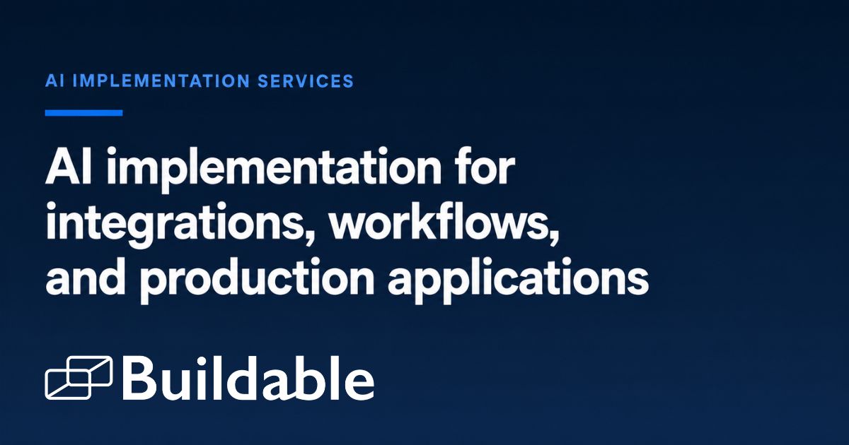 AI Implementation Services | Buildable